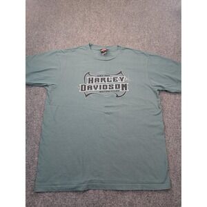 Harley-Davidson Shirt Mens XL Green Barnett El Paso Texas Graphic Tee‎ Dealer